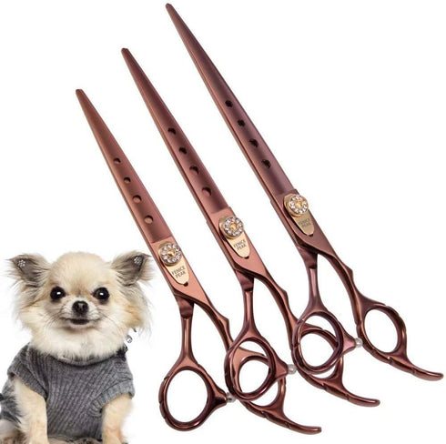 Fenice Peak Dog Grooming Scissors, Professional Trimming Shears for Dogs and Cats, 440C Stainless Steel (7'')