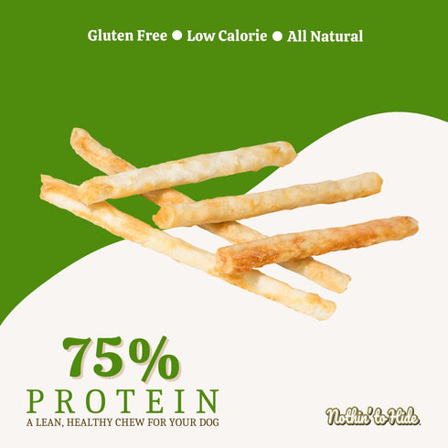 Fieldcrest Farms Nothing to Hide Natural Rawhide Alternative Twist Stix for Dogs - 3 Pack (30 Sticks)