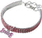 Rhinestone Pet Collar - Sparkling 3 Rows Crystal Diamond Adjustable Wedding Collar, Puppy Girl Bling Necklace for Small