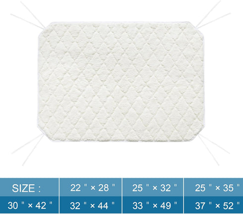 Elevated Dog Bed Pad Waterproof 2 Pack, Soft Plush Dog Pet Pad for Cot Bed, Machine Washable with Corner Straps