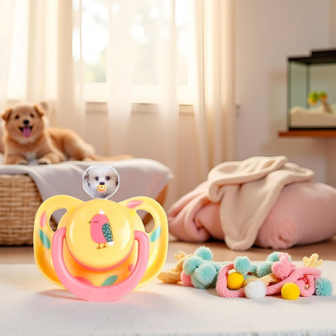 SelHeng Pet Silicone Calming Pacifier, Dog Pacifiers for Small Dogs, Kitten Pacifiers, Puppy Teething Toys and Cat Chew