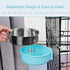 Crate Dog Bowl, Removable Stainless Steel Feeder Bowls, Hanging Pet Cage Bowl for Dogs, Cats, and Small Pets