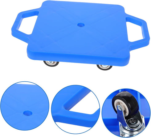 Play Scooter Board with Plastic Casters Square Floor Scooter for Boy Girl for Gym Activities Promotes Balance