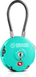 Savior Equipment TSA-Approved 3-Digit Combination Cable Travel Luggage Locks - 1-Pack for Rifle Bag & Outdoor Storage