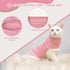 EXPAWLORER Soft Cat Sweater, Pink Medium, Warm Kitten Clothes, Fall and Winter Pullover Design, Fleece Sweatshirt for