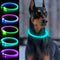 Light Up Dog Collars, USB Rechargeable Dlitk LED Dog Collar, Glow Collar for Large Medium Small Dogs (Cyan)