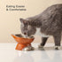 Nihow Elevated Cat/Dog Bowls: 5 Inch Ceramic Raised Food & Water Bowl Set, Elegant Brown for Protecting Pet's Spine