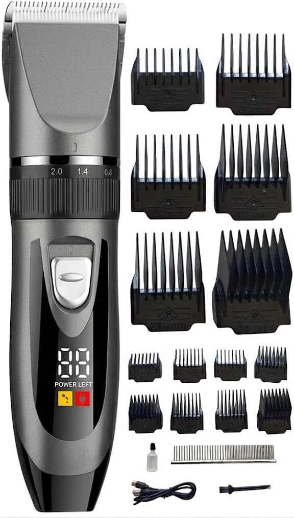 VCM Dog Grooming Kit 2 in 1 Replaceable Paw Trimmer Blade Rechargeable Electric