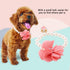 Pet Pearl Flower Necklace - Princess Necklace Collar Accessories for Puppy Decoration (Blue, Red)