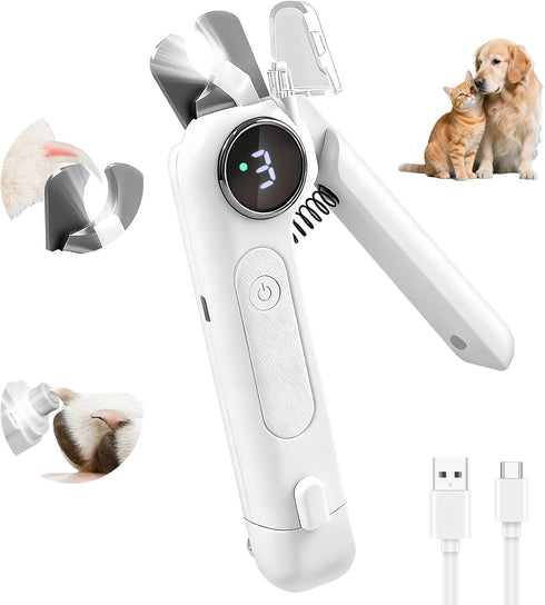 2-in-1 Dog Nail Clippers and Grinder, Electric Dog Nail Trimmer for Large
