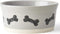PetRageous Classy Bones Dog Bowl, 4.5-Cup Capacity, 7-Inch Diameter, Dishwasher Safe, Grey for Large Dogs