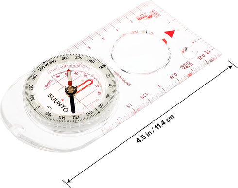 SUUNTO A-30 Compact Hiking Compass with Luminous Markings for Low Light