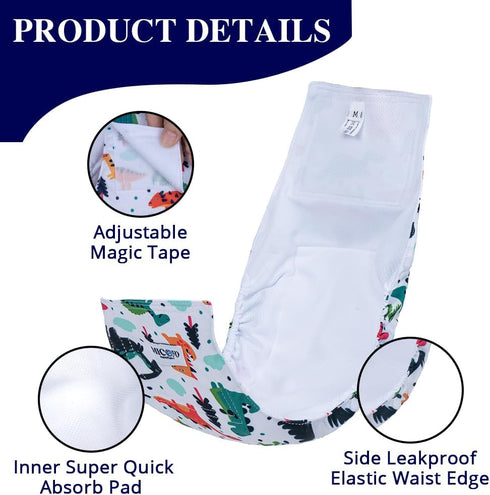 MICOOYO 3 Pack Belly Bands for Male Dogs, Reusable Washable Dog Diapers, XSmall (S, Car) for Puppy Doggie