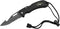 Nami Folding Knife with Wrist Lanyard, Saltwater Resistant for Scuba Diving, Fishing, Hunting, Camping (Black/Titanium)