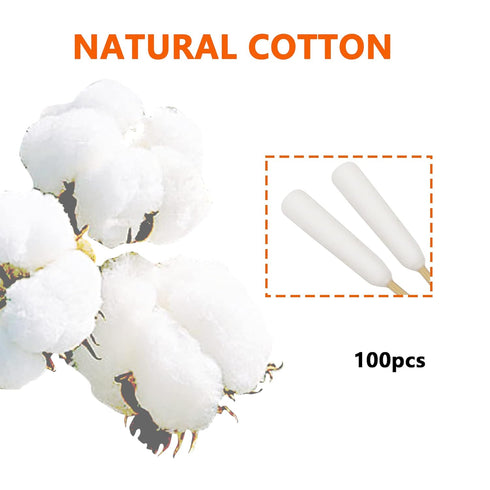 6 Inch Long Cotton Swabs for Medium and Large Pets, 100pcs