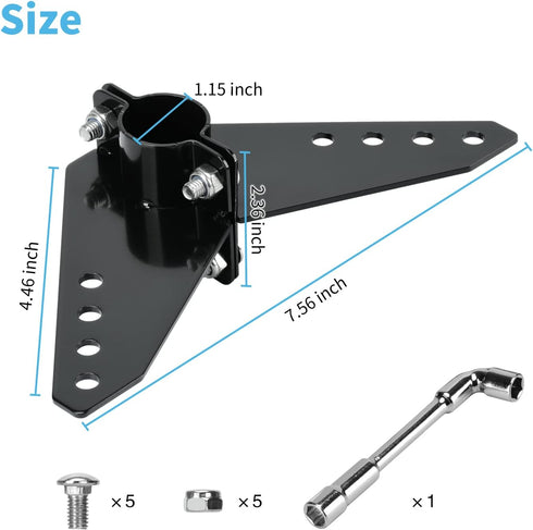 Haoguo Steering Triangle for Newport NK-180S Brushless Kayak Motor, Stainless Steel Structure, Easy Installation