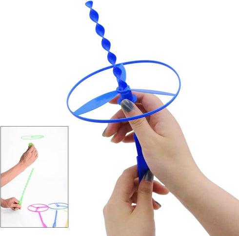POPLAY 40 Sets Outdoor Toys, Flying Discs, Twist Disc Flyer Saucers with Launchers for Party Favors and Prizes