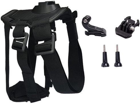 Dog Harness Mount for Gopro, Adjustable Soft Vest with 2 Mounting Bases for Gopro Hero, for Small Medium Large Dogs