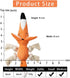 Large Dog Toys, Cute Squeaky Plush Stuffed Animal Chew Toys for Small, Medium, Large Breed (Orange Fox)