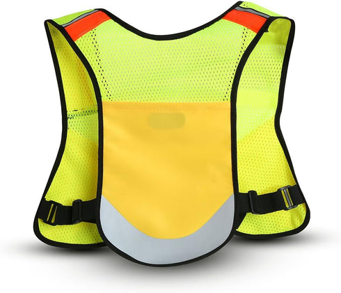 Keenso Multi-function Reflective Running Vest, Night Vision Sports Mesh Vest with Pocket