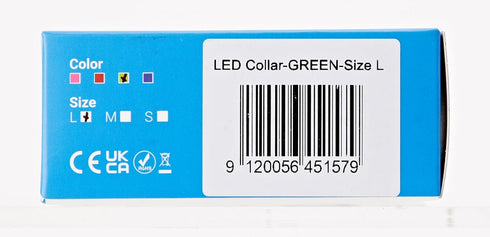 Tractive LED Light Up Dog Collar, USB Rechargeable Waterproof for Large Dogs (Green)