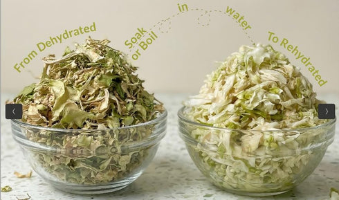 100gm (3.5oz) SHROOTS Dehydrated Cabbage Flakes Air Dried Vegetable Non-GMO Additive-Free Dried White Cabbage Perfect