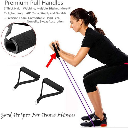 Premium Exercise Pull Handles, Fitness Handle Replacement for Pilates, Yoga, Strength Training