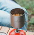 iBasingo 300ml Titanium Mug with Lid, Ultra-light Portable Camping Pot for Hiking & Picnic