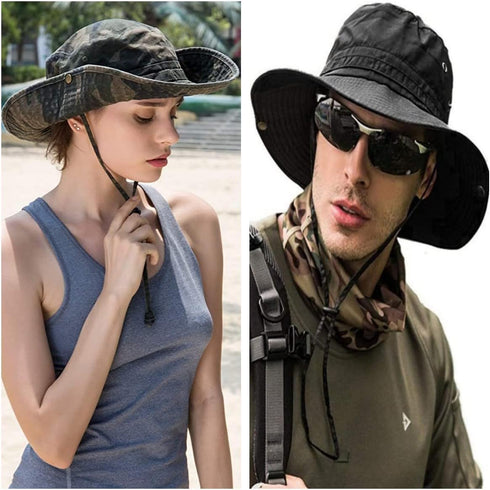 Sun Hats for Men Women - Bucket Hat UPF 50+ Boonie Hat, Foldable UV Protection for Summer