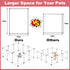 12 Panels Transparent Small Animals Playpen, 48" x 24" Portable Pet Enclosure for Indoors & Outdoors