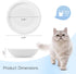 Thicker Ceramic Cat Food and Water Bowls, 3 PCS Whisker Stress Free Cat Dishes, Shallow Pet Food Dish for Cats and
