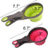 Collapsible Pet Scoop Silicone Measuring Cups Set, 3 in 1 Multi-Function Scoop Bowls Bag Clip for Dog Cat Food