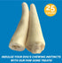 Ox Tail for Dogs 5-6" - 100% Natural Chews from Free Range Grass Fed Beef Bull Tail (25 Count)