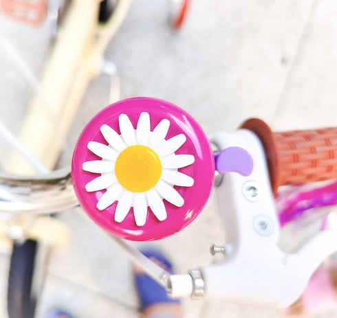Girls Bike Decorations Kit - Bicycle Accessories with Spoke Beads, Streamers, Horn Bell, and Handlebar Basket