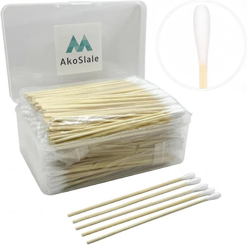 Extra Long Cotton Swabs 6 Inch (400 Count) - Large Round Bamboo