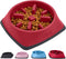 Gorilla Grip Interactive Puzzle Toy Bowls for Dogs and Cats - Slow Feeder, 1 Cup Red, 100% BPA Free
