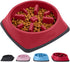 Gorilla Grip Interactive Puzzle Toy Bowls for Dogs and Cats - Slow Feeder, 1 Cup Red, 100% BPA Free