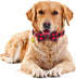 KUDES Adjustable Plaid Dog Collar with Bow, 2 Pack Set, Best Pet Gift for Small, Medium, and Large Dogs, Red & Black