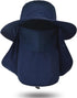 Sun Hat for Men and Women, Summer UV Protection Wide Brim Fishing Hat with Face Cover & Neck for Hiking