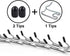 CBBPET Dog Prong Collar, Adjustable Dog Training Collar with Quick Release Buckle for Small Medium Large Dogs
