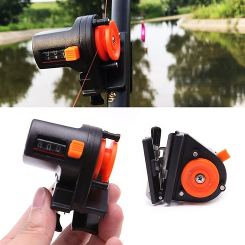 Fishing Line Counter 0-999M for Spooling & Trolling, Portable Depth Gauge with Easy-Read Display, Essential Fishing