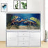 36X24IN Natural Underwater Aquarium Background, 3D Fish Reef Decoration Background with 8 EVA Double-Sided Tape