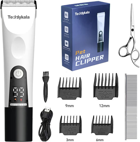 Dog Clippers with 33 Tooth Blade | Adopting Sheep Shears Standards | 2200mAh Rechargeable Cordless Clippers for Dogs,