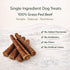 6 Inch (5 Count), Beef Sausage Jerky-Style Dog Treats Single Ingredient Grass-Fed Beef Dog Chews, Rawhide-Free