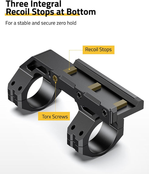 Offset CVLIFE Precision Cantilever Scope Mount - Dual Ring Scope Mount for Picatinny Rails - One Pieces
