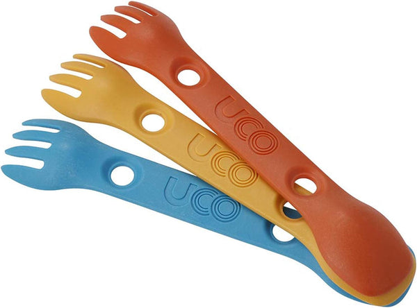 UCO Mini Spork Camping Combo Spoon-Fork Utensil, 3 Pack for Kids