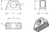 Blue Shark 153- Sailboat 14mm (4- Pack) Aluminum Deck Fairlead - line