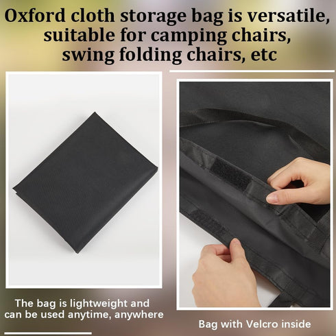 615*1000mm GORGECRAFT Camping Chair Bag Black Camp Chairs Replacement Bag Folding Chair Storage Bag Outdoor Protective