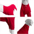 Lovelonglong Four Feet Dog Pajamas, Lightweight Pure Cotton Dog Jumpsuits, Stylish PJS for Large Medium Small Dogs, Red
