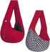 FDJASGY Small Pet Sling Carrier - Hands Free Reversible Pet Papoose Bag with Safety Belt for Outdoor